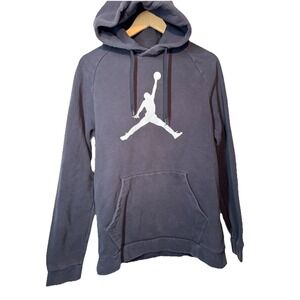 Vintage Y2k Nike Air Jordan Hoodie Men Med/LG Black Pullover Jumpman Sweatshirt